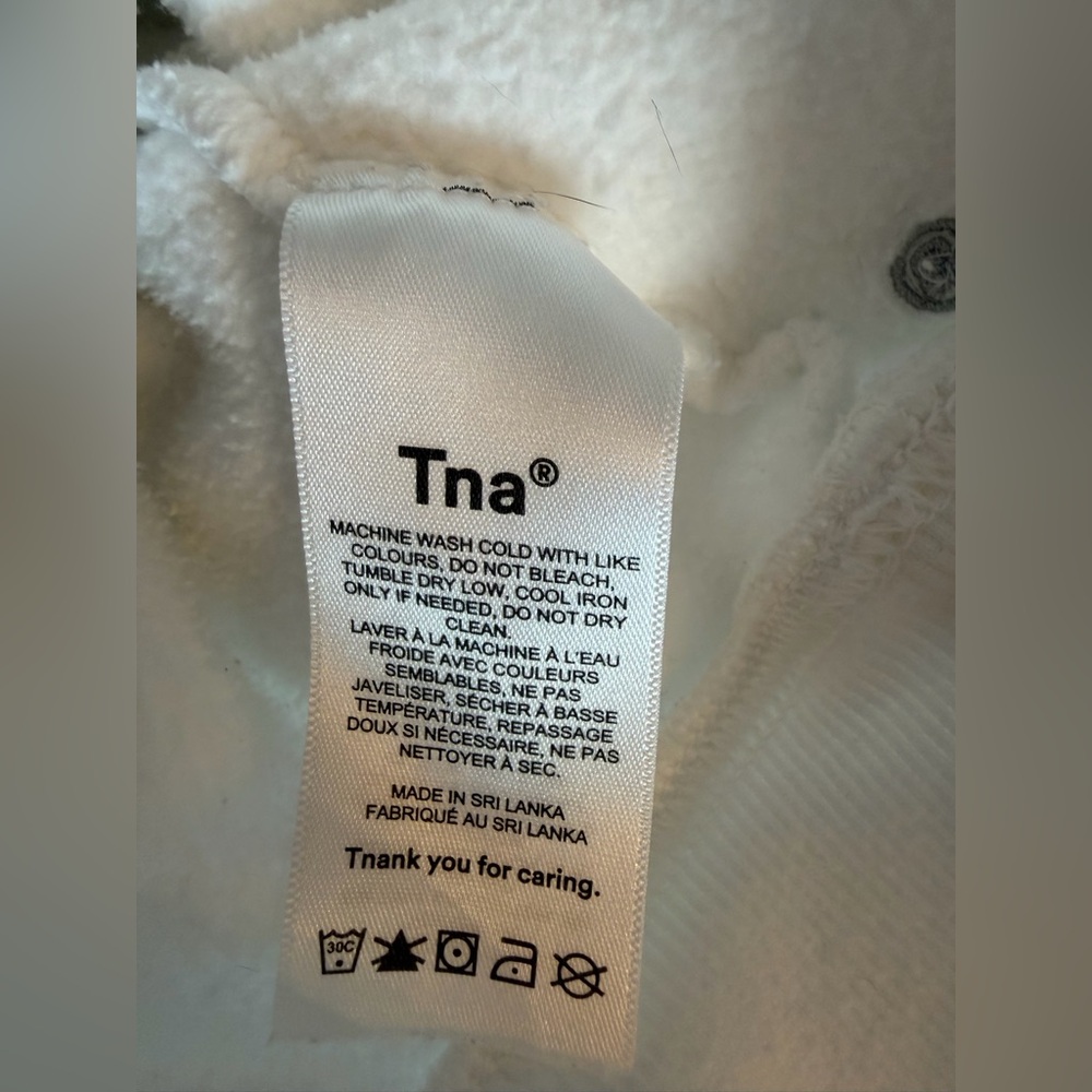 Aritzia TNA 🩵 Cozy Fleece Perfect Fit 1/4 Zip Cropped Sweatshirt – Medium - Picture 6 of 7